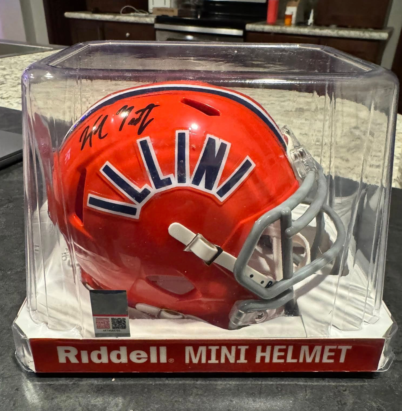 Hank Beatty Signed Mini Helmet