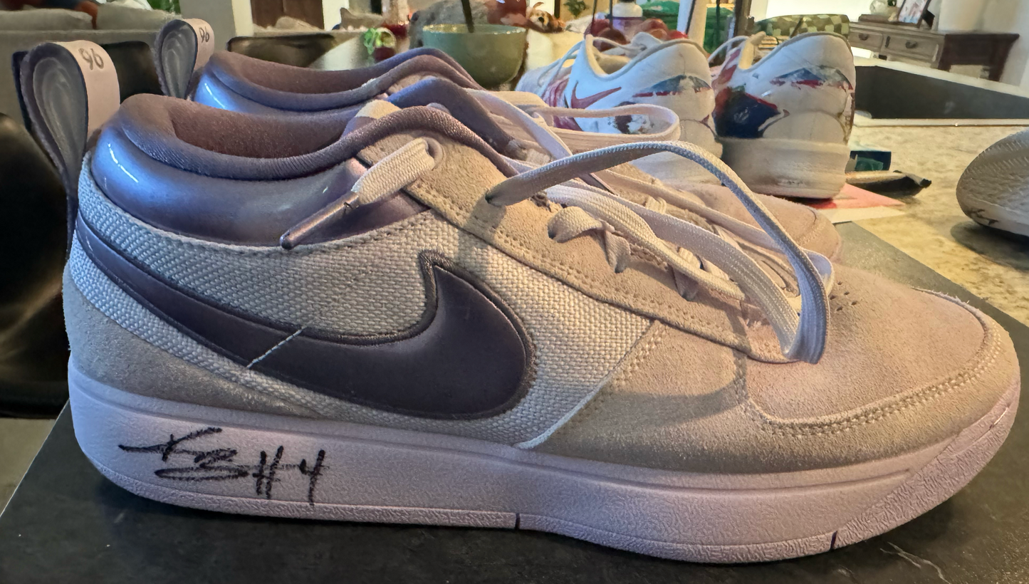 Kylan Boswell Game Used Shoes Signed