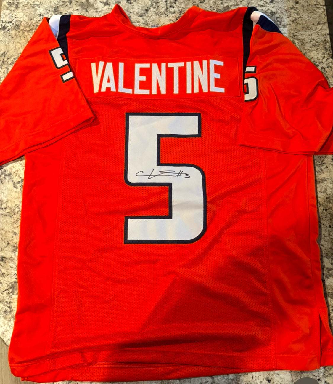 Calil Valentine Signed Jersey